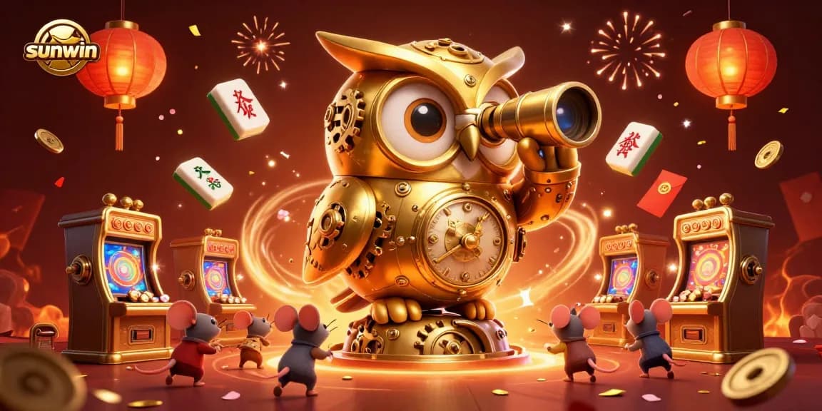 Experience excitement at Sunwin casino with a vibrant 3D scene of gaming and celebration.