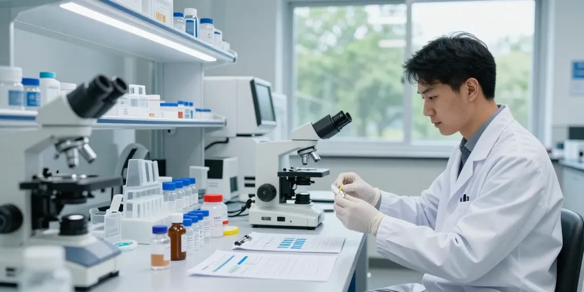 Researchers testing high-quality samples in swiss chems labs.