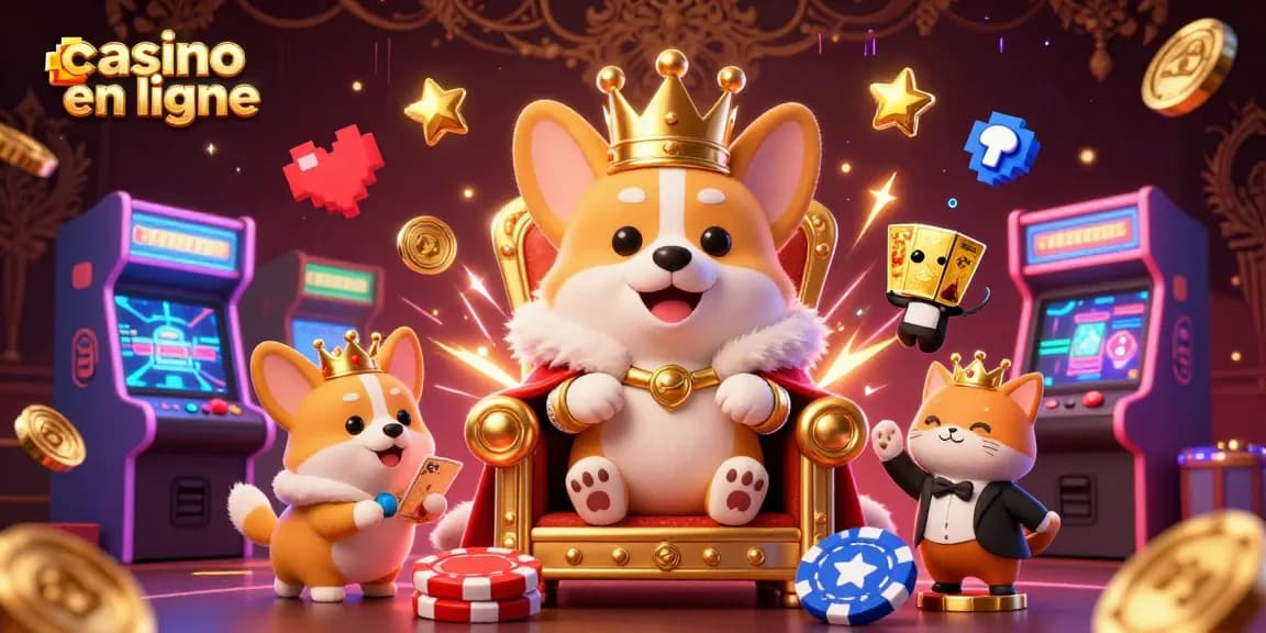Profitez d'une expérience de casino en ligne immersive avec notre illustration 3D animée.
