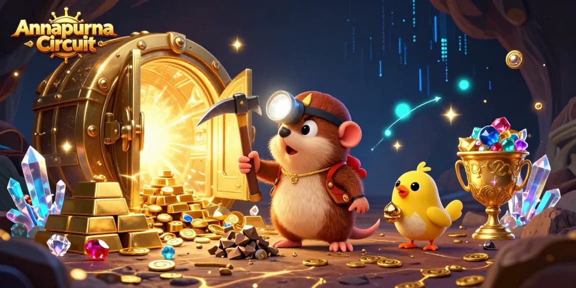 Annapurna Circuit treasure hunter mole explores a vibrant cave filled with gold and jewels while winning big!