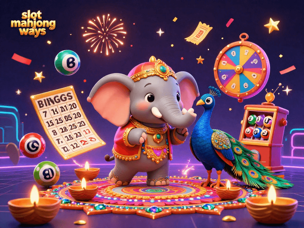 Experience the excitement of slot mahjong ways with colorful elements and festive casino characters celebrating the thrill.