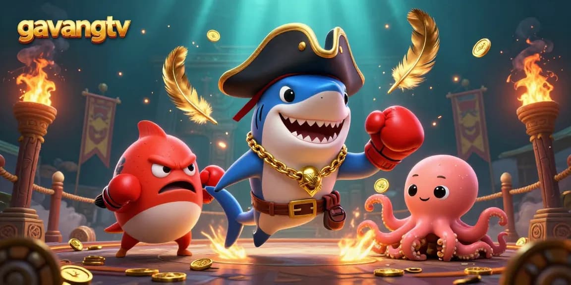 Experience thrilling sports betting with gavangtv at this vibrant underwater casino scene.
