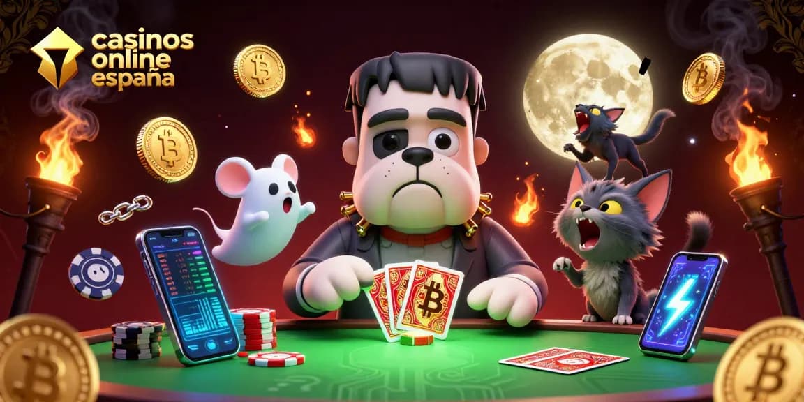 Disfruta de los casinos online España con una escena festiva de juegos y personajes únicos.