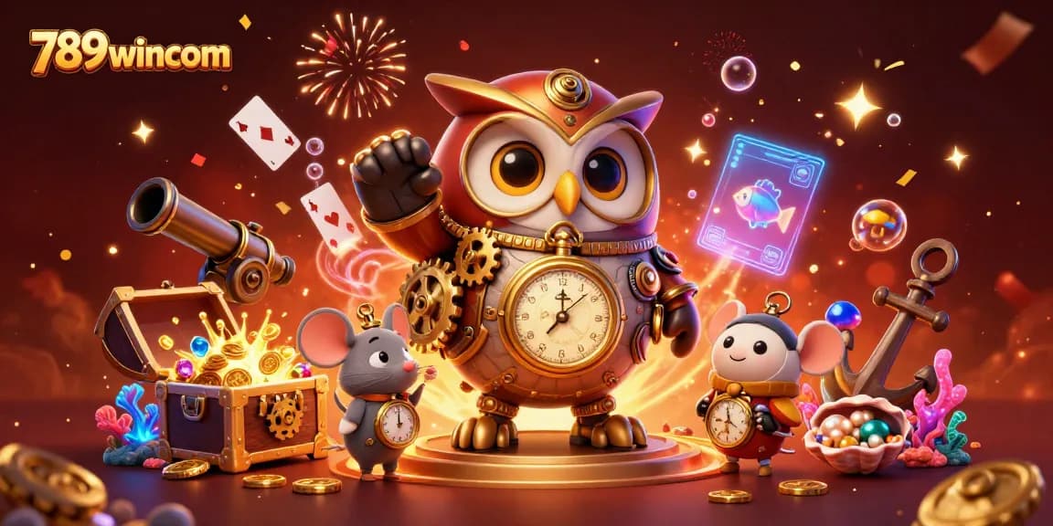 Experience the thrilling world of 789wincom with vibrant casino elements and epic gaming action.