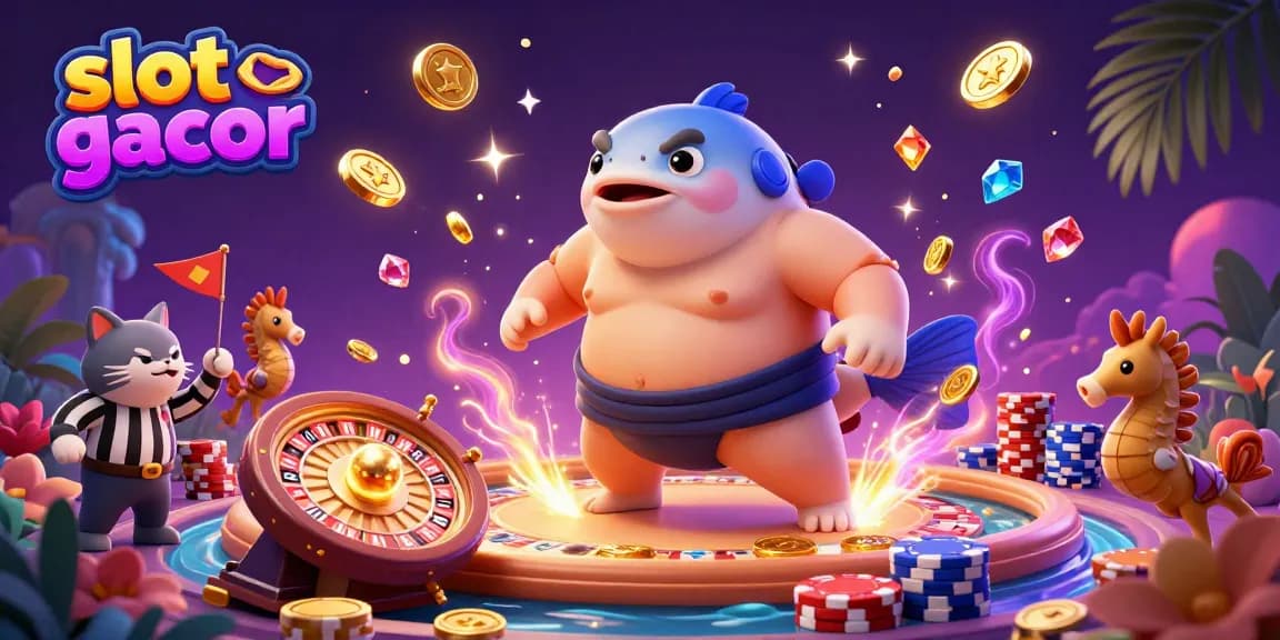 Watch the exciting slot gacor action with 3D cartoon fugu and dynamic casino elements!