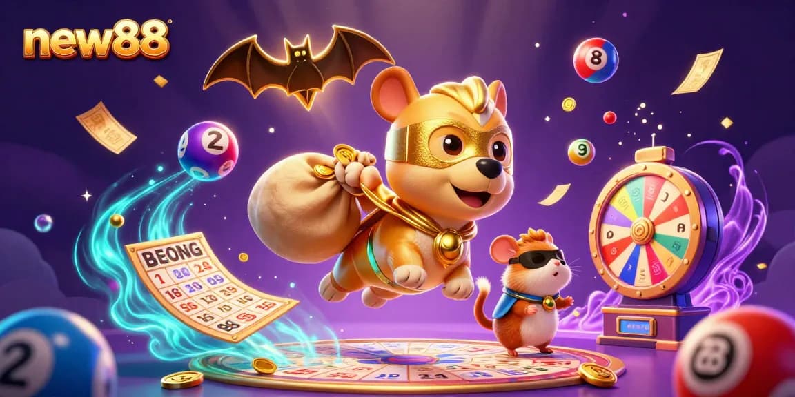 Win big with new88 in a vibrant 3D casino scene filled with excitement and jackpot opportunities!