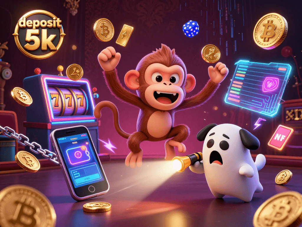 Experience the thrill of deposit 5k with exciting games in a haunted casino scene.