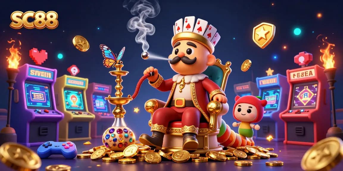 SC88 captivates players in a vibrant 3D casino scene filled with dynamic gaming elements.