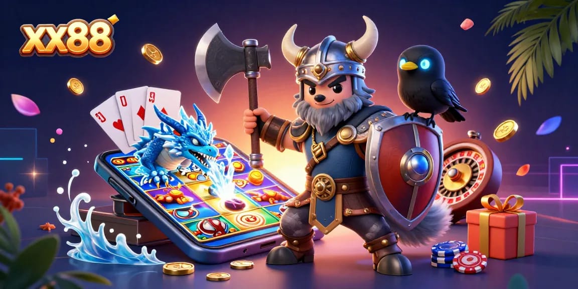 Explore thrilling games at xx88 with dynamic slot machines, winning bonus rewards, and vibrant gaming atmosphere.