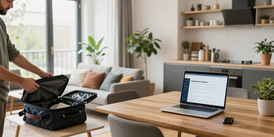 Perfektes Monteurzimmer Hannover mit gemütlichem Wohnraum und modernen Möbeln.