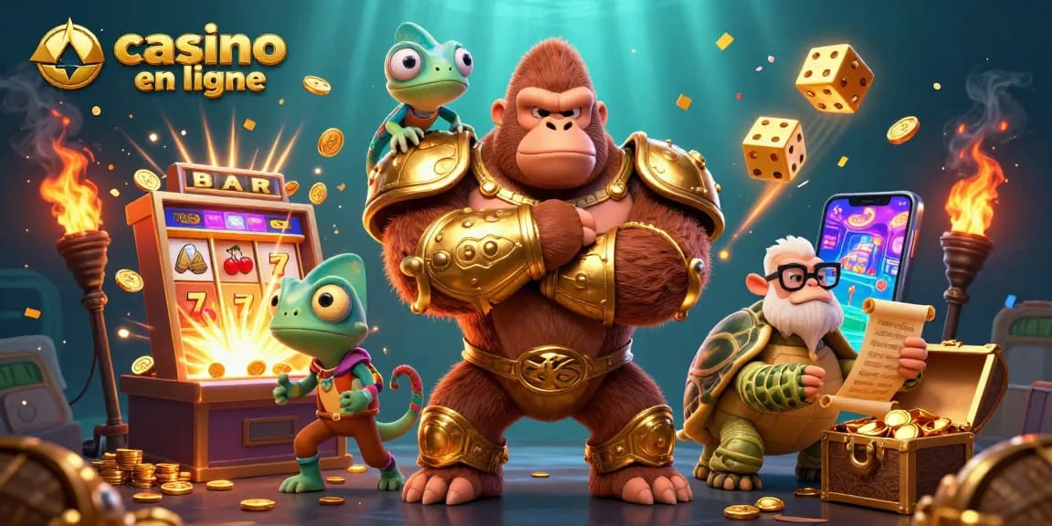 Jouez à casino en ligne avec des machines à sous explosant de pièces et des personnages animés.