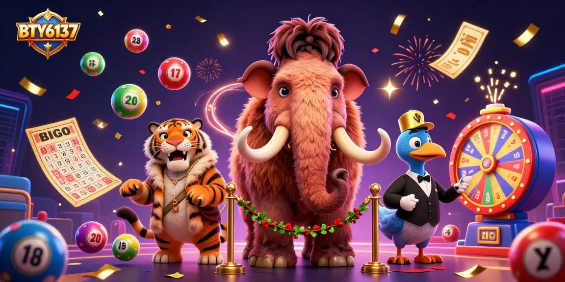 BTY6137 showcases an exciting 3D casino scene with a mammoth bouncer checking IDs.