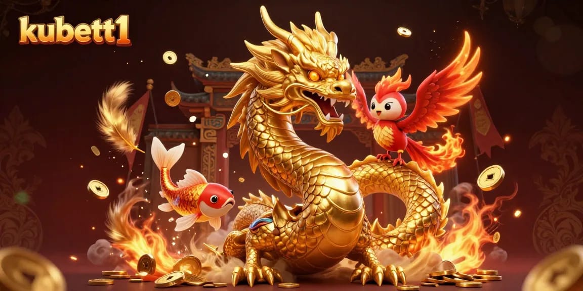 Experience thrilling jackpots with kubett1's animated characters in a vibrant casino scene.