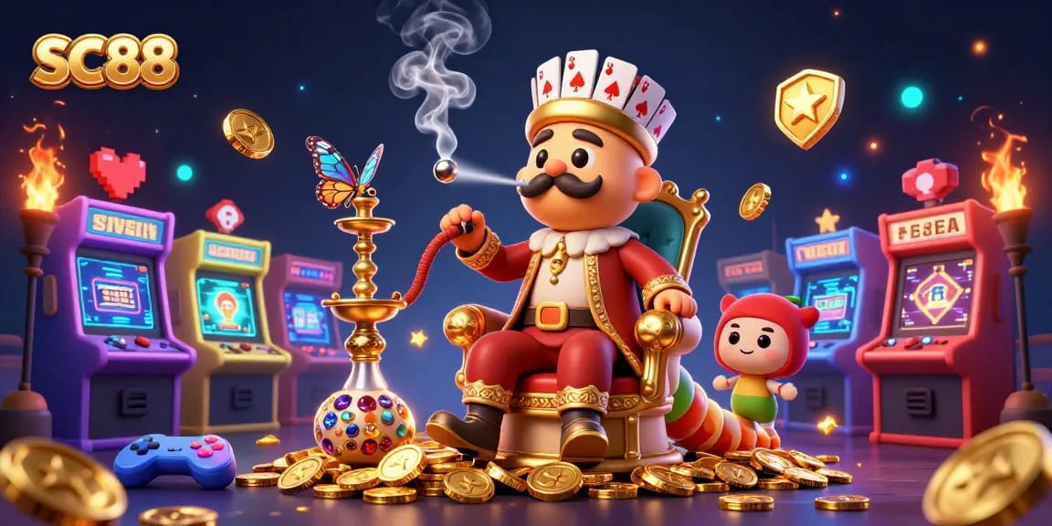 SC88 captivates players in a vibrant 3D casino scene filled with dynamic gaming elements.