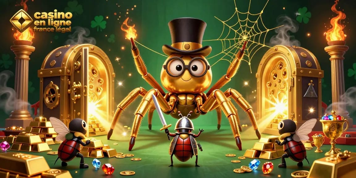 Plongez dans l'univers du casino en ligne légal en France avec une illustration riche et dynamique.