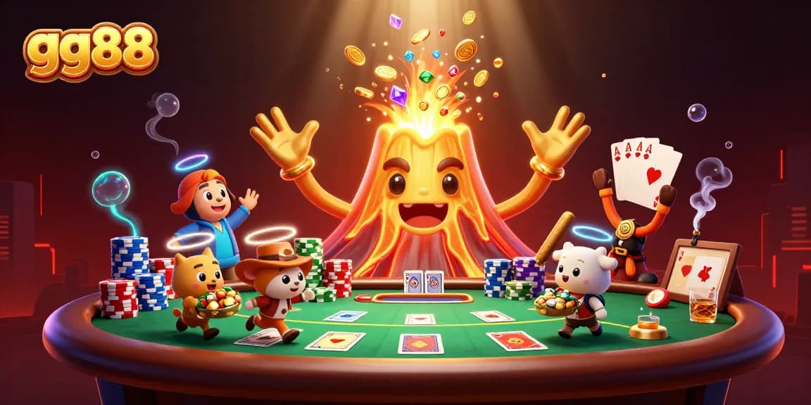 Experience thrilling gameplay at GG88 with a dynamic treasure hunt amidst poker elements.