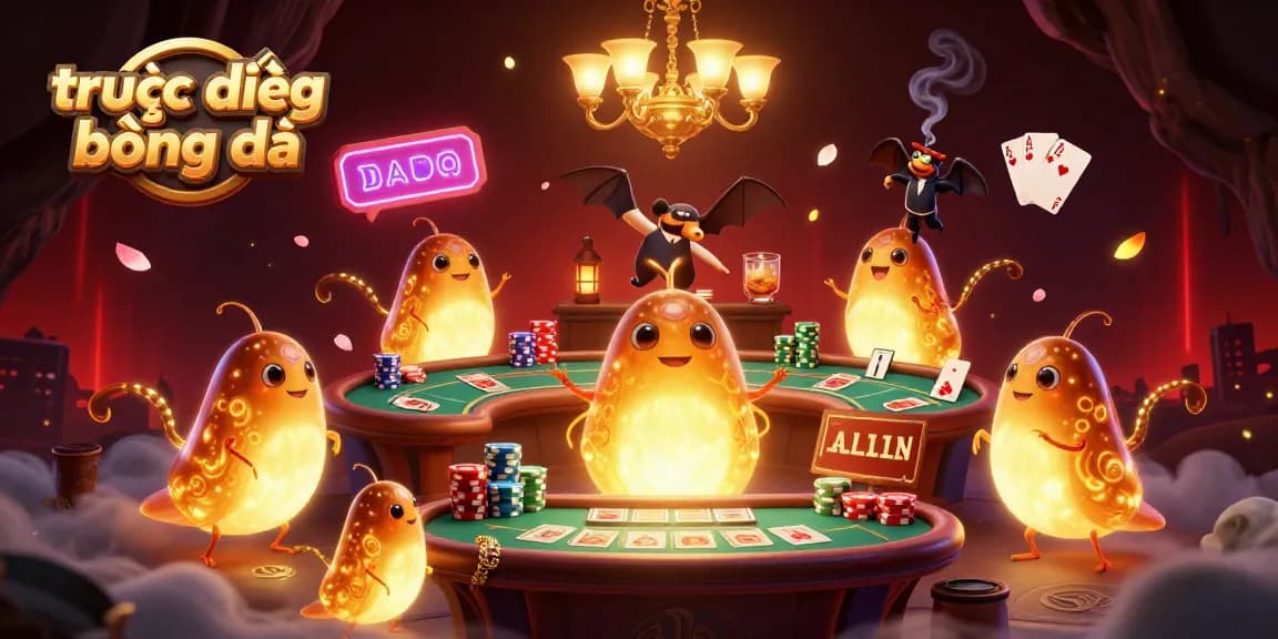 Experience trực tiếp bóng đá in vibrant detail with glowing glowworms lighting up a dynamic casino scene.