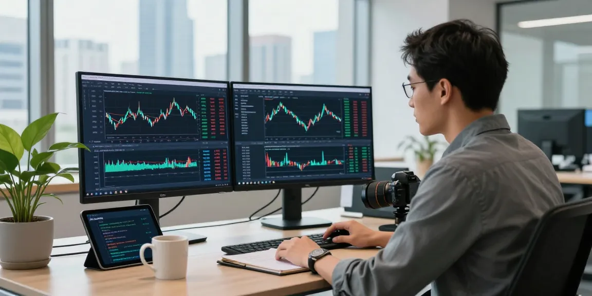 MetaTrader 5 analysis and trading execution in modern office environment