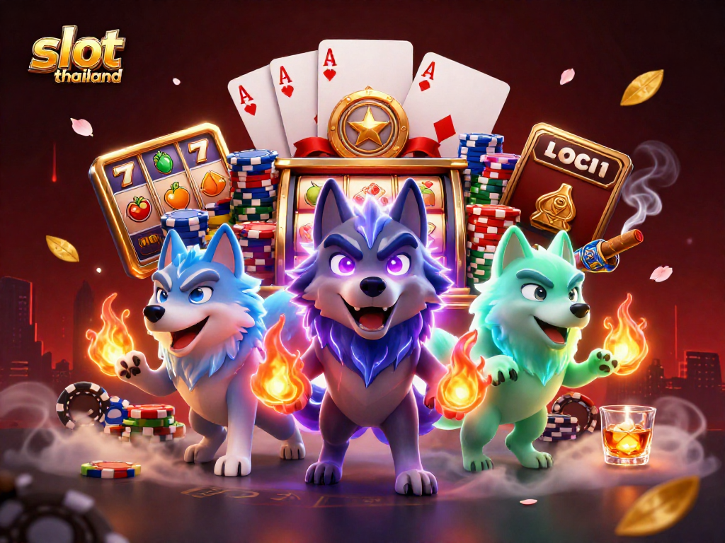 Menangkan slot thailand dengan gambar karakter serigala dan simbol jackpot yang memikat.