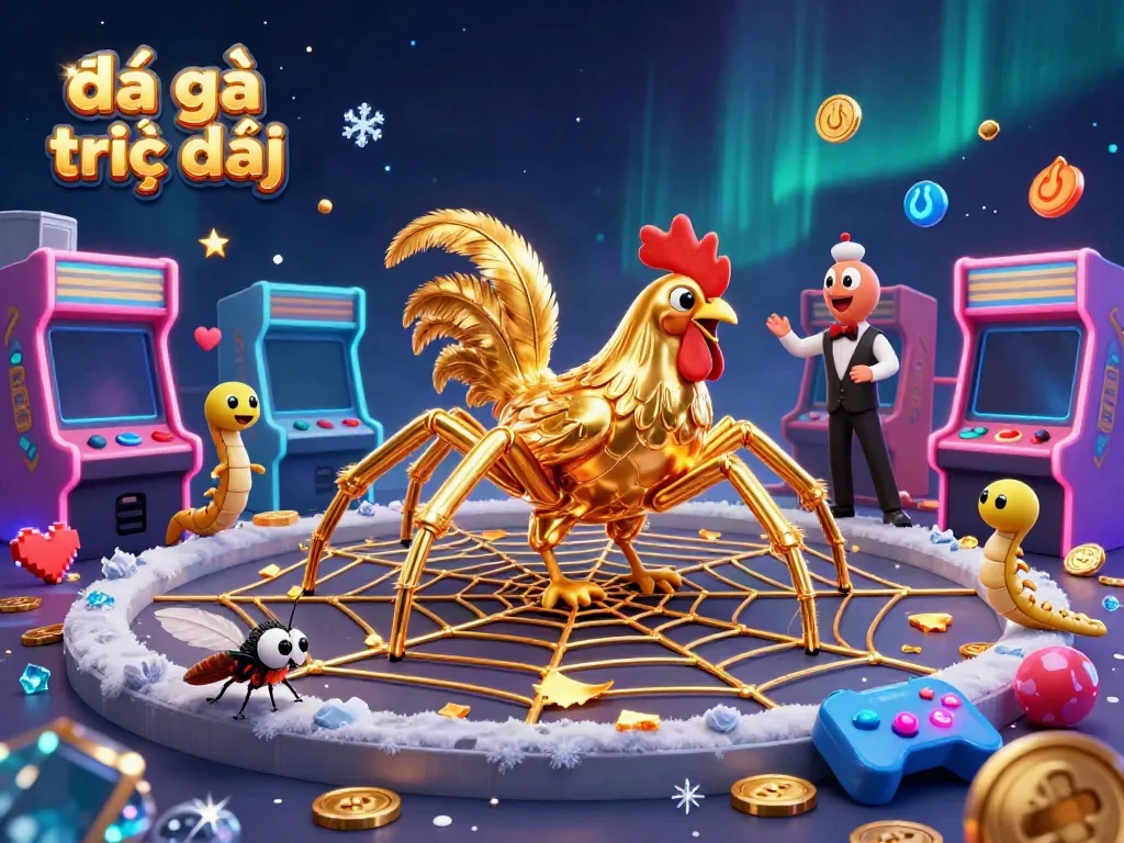 Watch đá gà trực tiếp with live action in a vibrant fighting arena featuring animated elements.