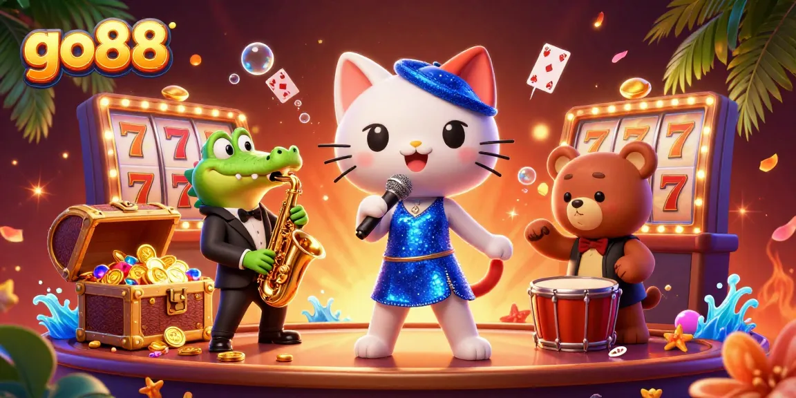 Experience the thrilling world of go88 as the jazzy cat and friends bring the casino to life!