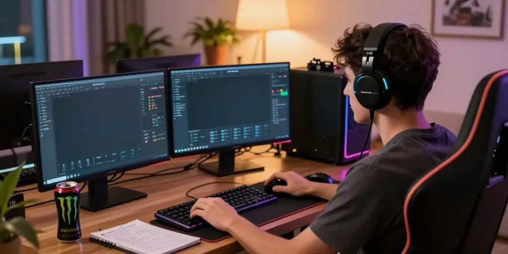 Player engaging with amanahtoto gaming for an immersive experience.