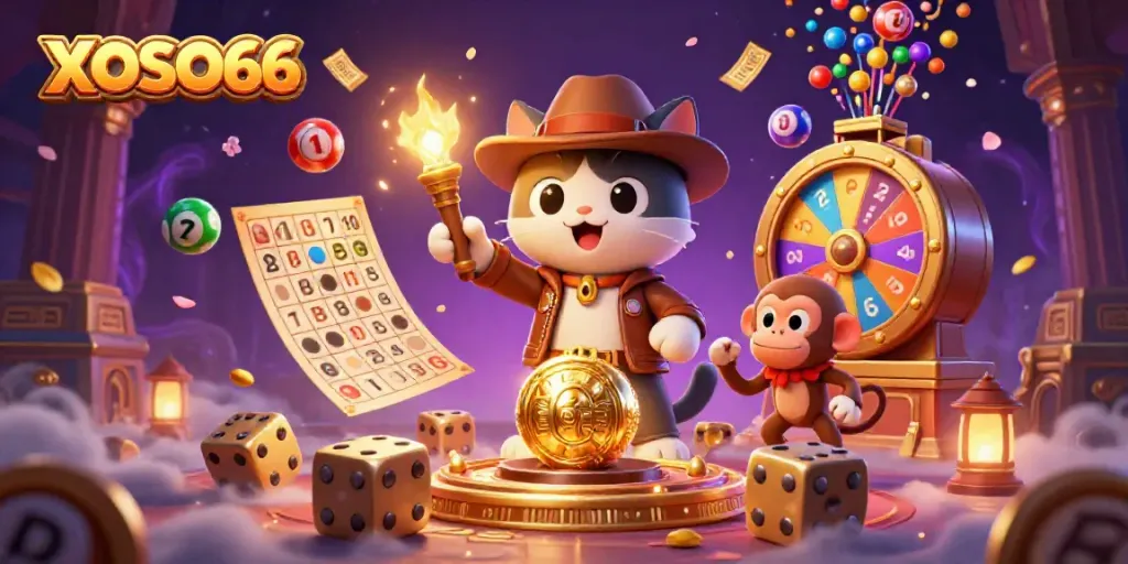 Engage with the dynamic adventure in XOSO66's vibrant casino realm filled with treasure and excitement.