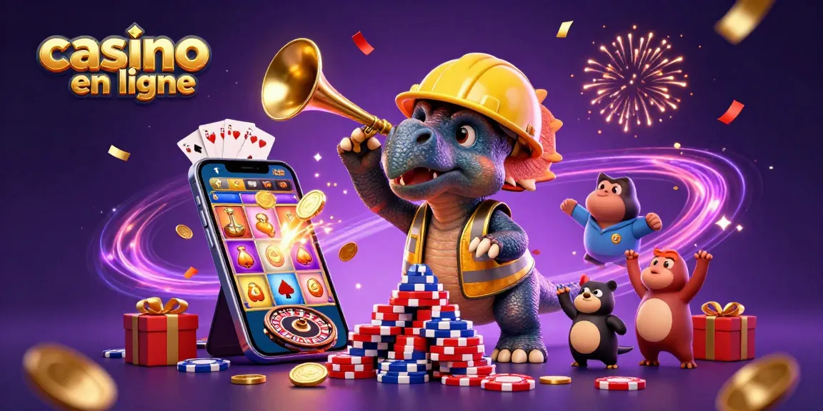 Faites l'expérience de l'excitation au casino en ligne avec des personnages 3D construisant une pyramide de jetons.