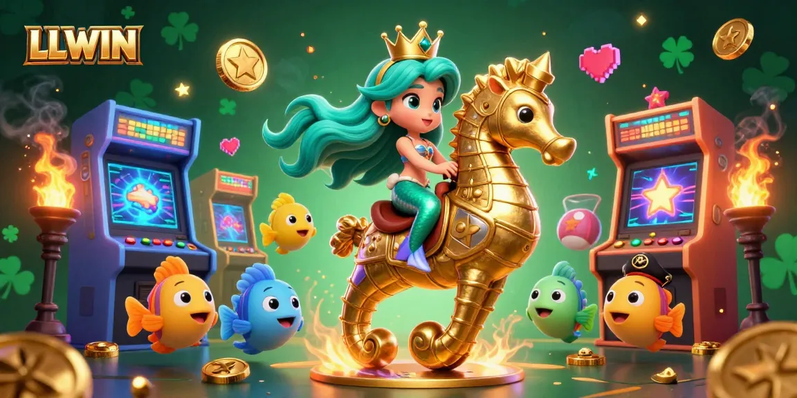 Engage with LLWIN in a vibrant 3D casino world, where mermaid artists and arcade adventures unite!