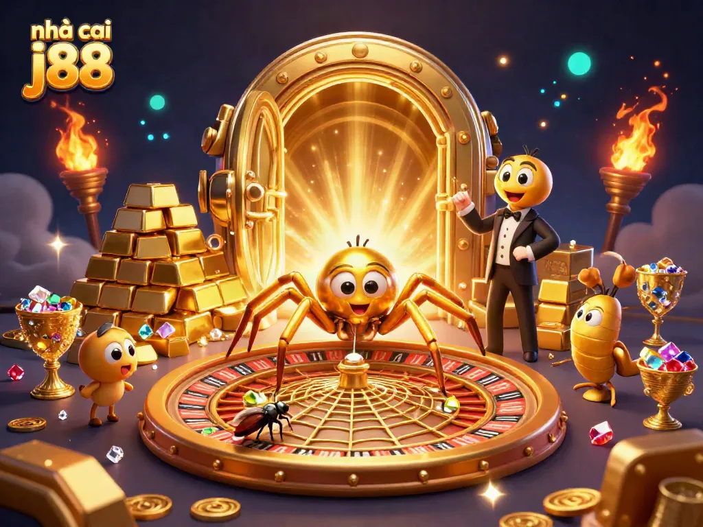 Spin thrilling bets at nhà cái j88 with an exciting roulette wheel and engaging characters!