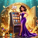 Play slots with bl555 free and win big jackpots alongside fortune cat mascot.