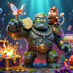 Experience thrilling wins with MM88's lively 3D casino illustration showcasing captivating characters and casino elements.