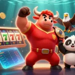 Win88 showcases a vibrant casino scene with characters celebrating, surrounded by slot elements and cryptocurrency coins.