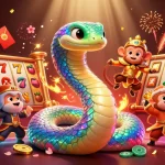Experience the thrill of winning at lolajack casino with vibrant 3D characters and dynamic slot elements in a dazzling scene.