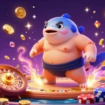 Watch the exciting slot gacor action with 3D cartoon fugu and dynamic casino elements!