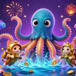 Engage with thrilling 7j77 gameplay as a kraken and diving cat dive into casino fun with surrounded slots and cards.