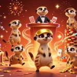 Join the excitement at site du casino lolajack with lively meerkats managing a vibrant casino scene.