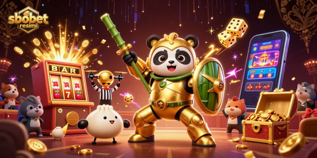 Experience sbobet resmi's thrilling betting action in this vibrant and dynamic casino scene.