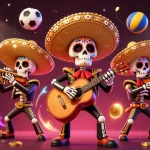 Engage with SC88 through a vibrant illustration depicting a festive mariachi band amidst dynamic gambling elements.