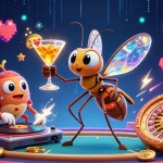Experience the excitement of sun-themed gambling with vibrant casino characters and elements.